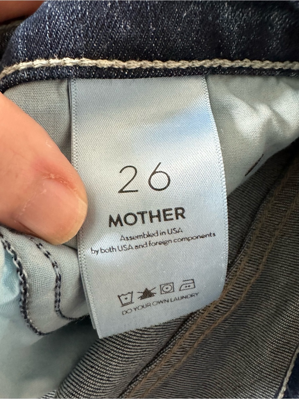 MOTHER The Mid Rise Dazzler Ankle Jeans On The Edge Wash Size 26 Stretch Denim - Picture 5 of 11